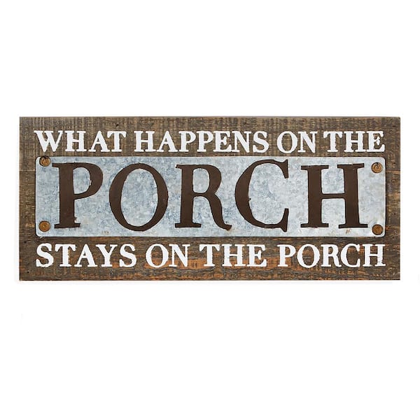 Unbranded What Happens on the Porch Plaque