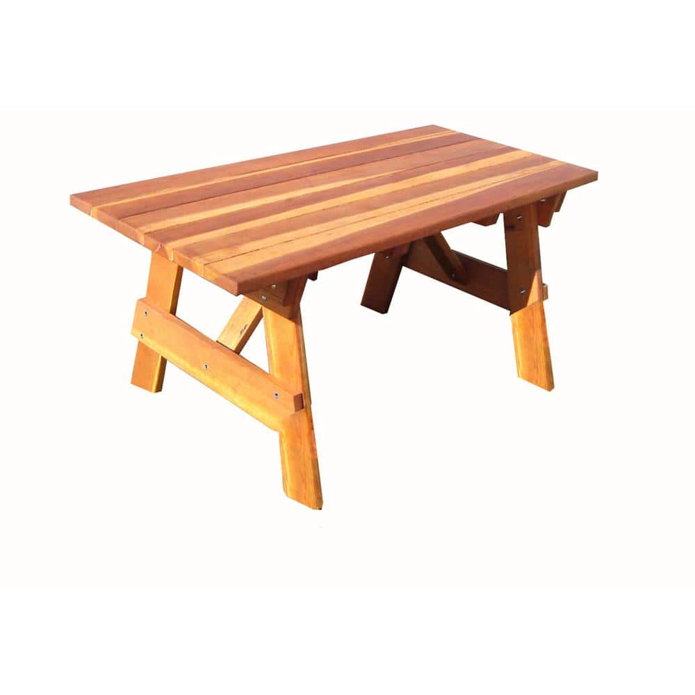 Best Redwood Pacific Redwood Stained 6 ft. Douglas Fir Wood Picnic
