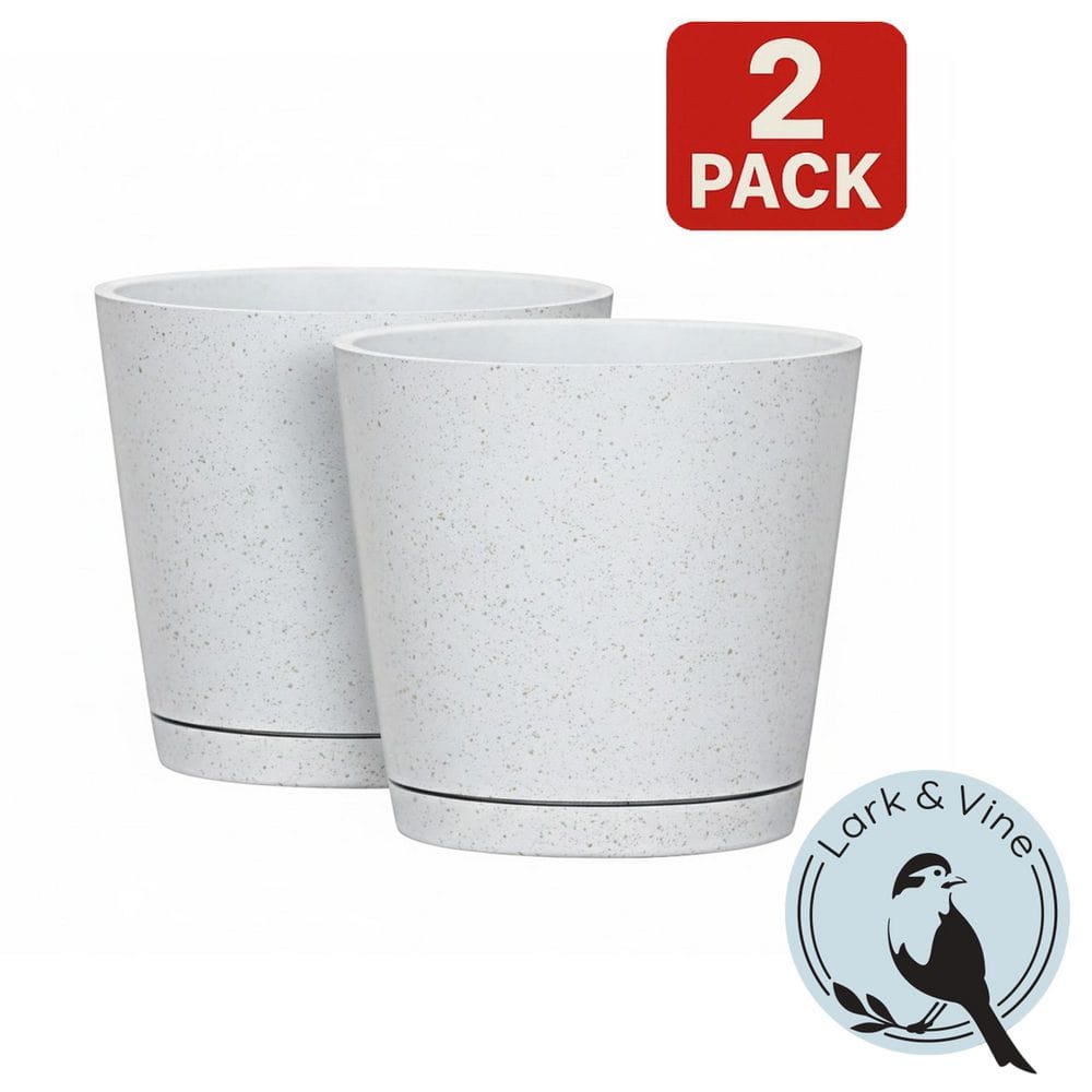 Vibe White Resin Recycled Materials Planter Set (6 in. L x 6 in. W x 5.7 in. H) (2-Pack) price history on PriceWatchPro