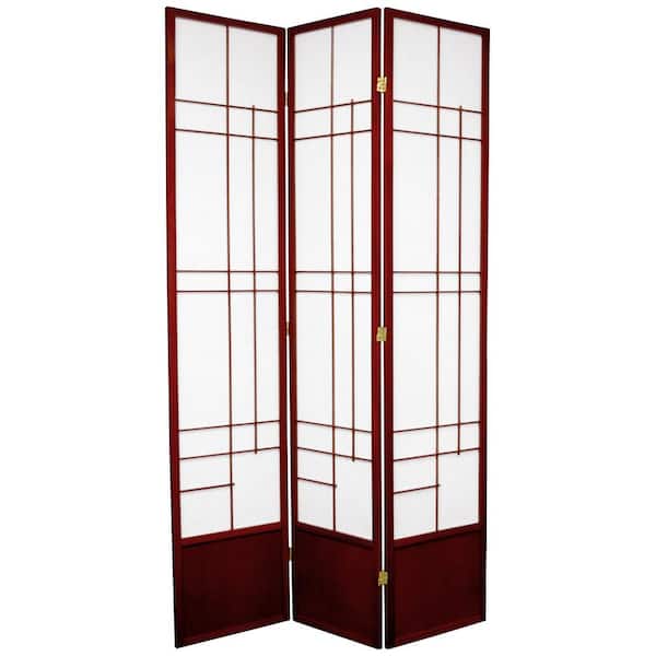 Oriental Furniture 7 ft. Rosewood 3-Panel Room Divider