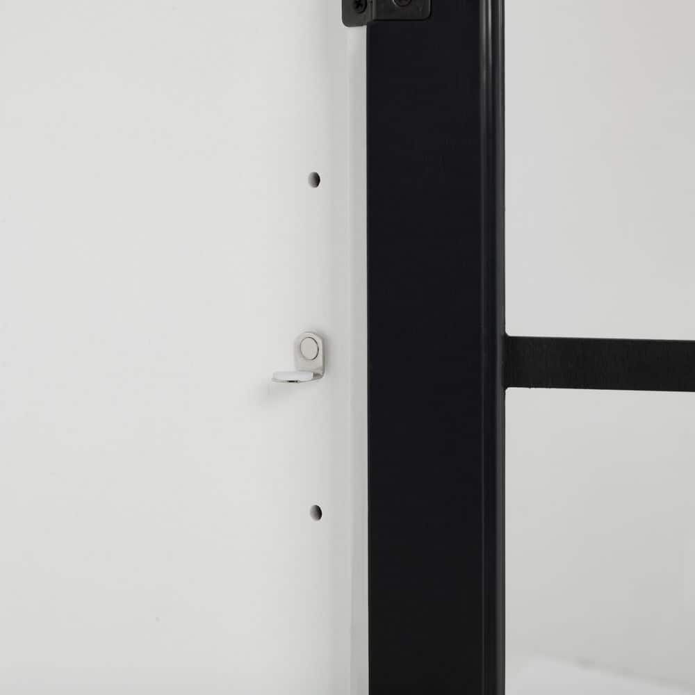 Tall White and Black Freestanding Storage Pantry with Adjustable Shelving