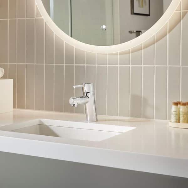 Concetto Single Hole Single-Handle Low-Arc Bathroom Faucet in StarLight Chrome