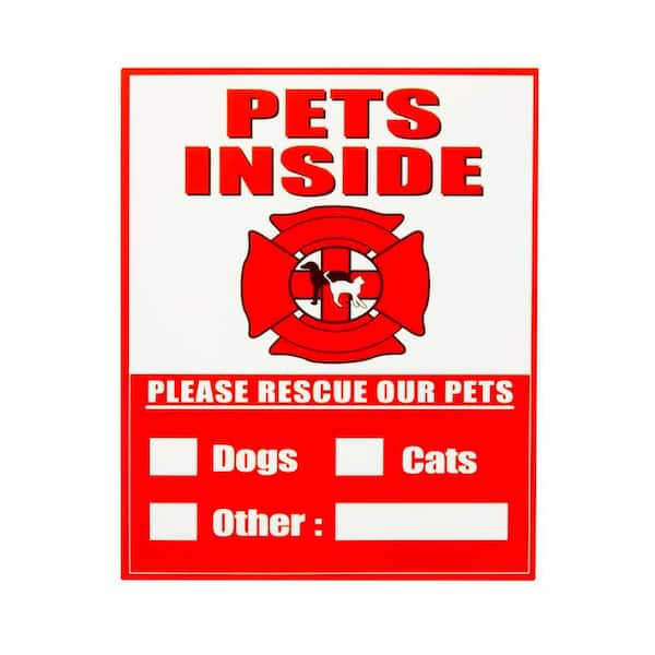 4 in. x 5 in. Pet Alert Sticker Sign (4-Pack)