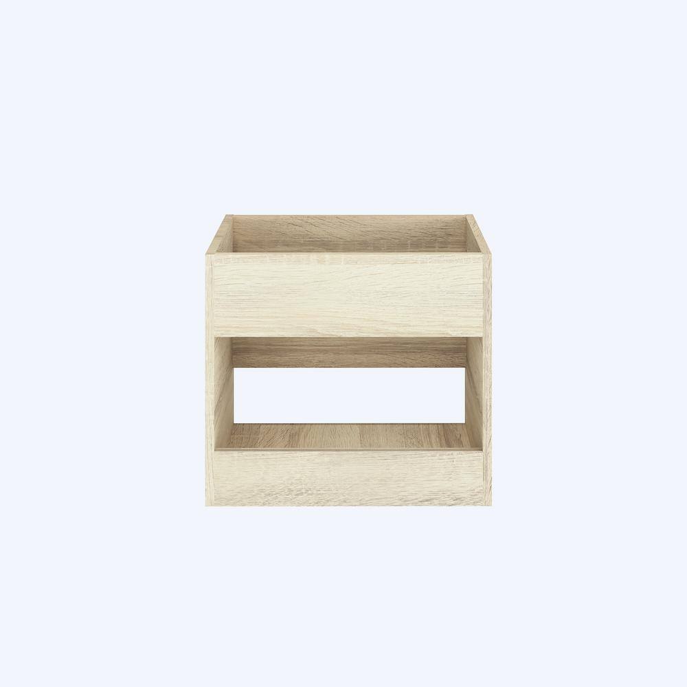 White Particle Board Wall-Mounted Floating Vanity Cabinet, 23.5 in.