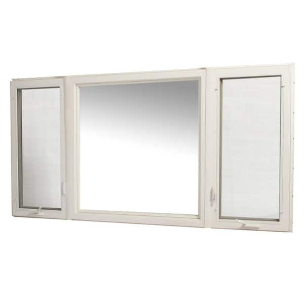 TAFCO WINDOWS 95 In. X 48 In. Vinyl Casement Window With Screen - White ...