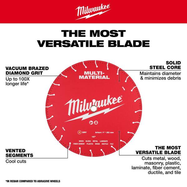 Milwaukee 9 in. Multi-Material Diamond Blade