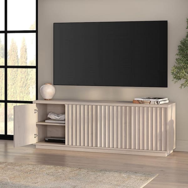 Meyer&Cross Bourne 69.625 in. Alder White TV Stand Fits TV's Up to