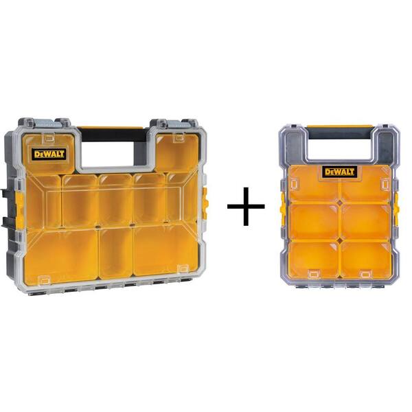 DEWALT 10-Compartment Deep Pro and 8-Compartment Mid-Size Pro Small Parts Organizers