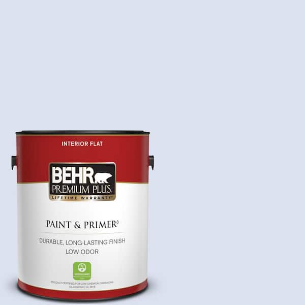 BEHR PREMIUM PLUS 1 gal. #P540-1 Vaguely Violet Flat Low Odor Interior Paint & Primer