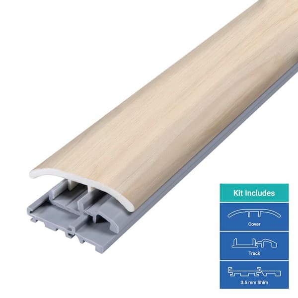 Navarra 0.31 in. T x 2 in. W x 78.7 in. L Vinyl 4-in-1 Molding