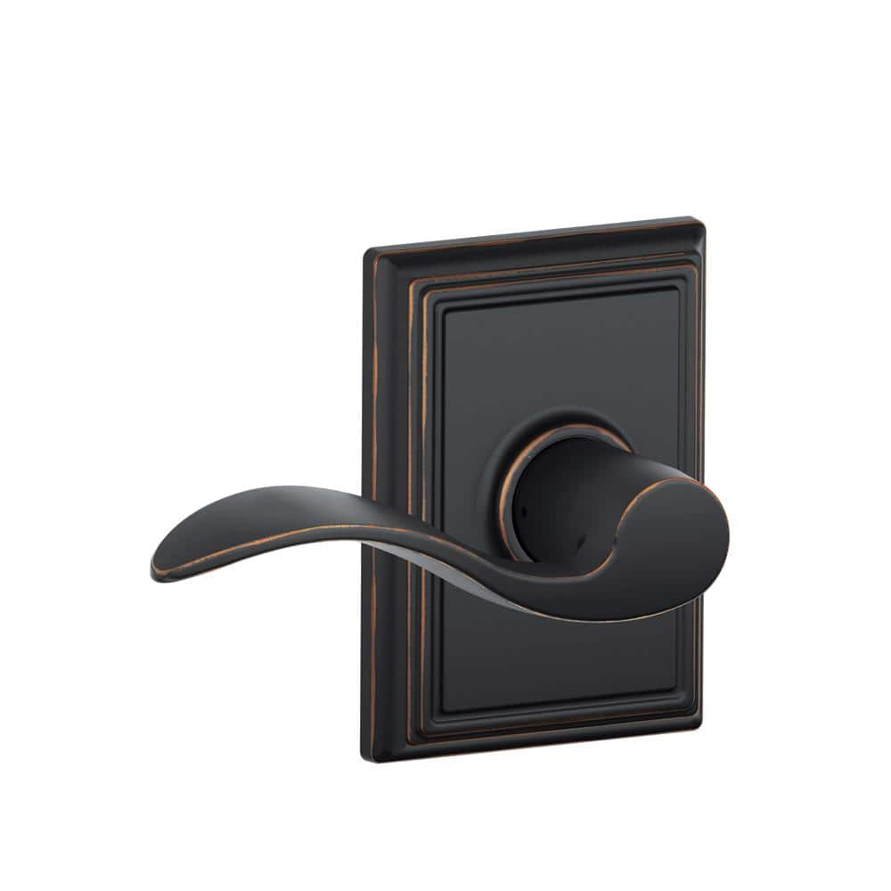 Schlage Addison Door Lever - Aged Bronze Hall & Closet Passage Lock