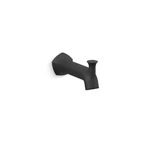 Occasion 8 in. Diverter Bath Spout Wall-Mount with Straight Design in Matte Black