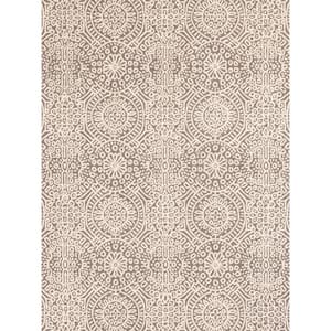 DASH & ALBERT Temple Hand Micro Hooked Wool Ink 2 ft. x 3 ft. Indoor ...