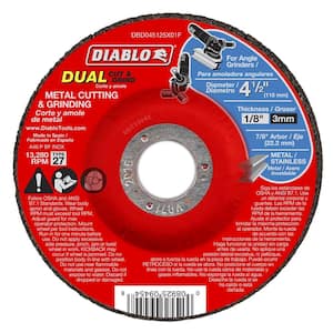 4-1/2 in. x 1/8 in. x 7/8 in. Dual Metal Cutting and Grinding Disc with Type 27 Depressed Center (10-Pack)