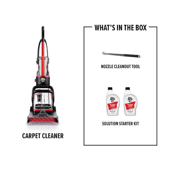 Full Size Upright Corded Carpet Cleaner Machine, Carpet Shampooer for Dirt and Stains on Carpet, Perfect for Pets, Black