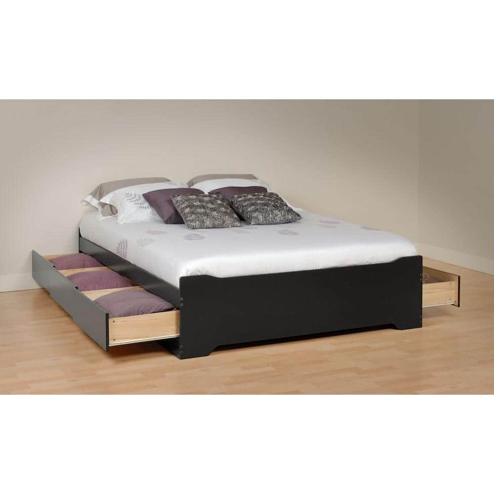 Prepac Coal Harbor Full Wood Storage Bed Bbd 5600 3kv The Home Depot Full Wood Storage Bed Bbd 5600 3kv, Prepac Sonoma Black King Platform Storage Bed With 6 Drawers
