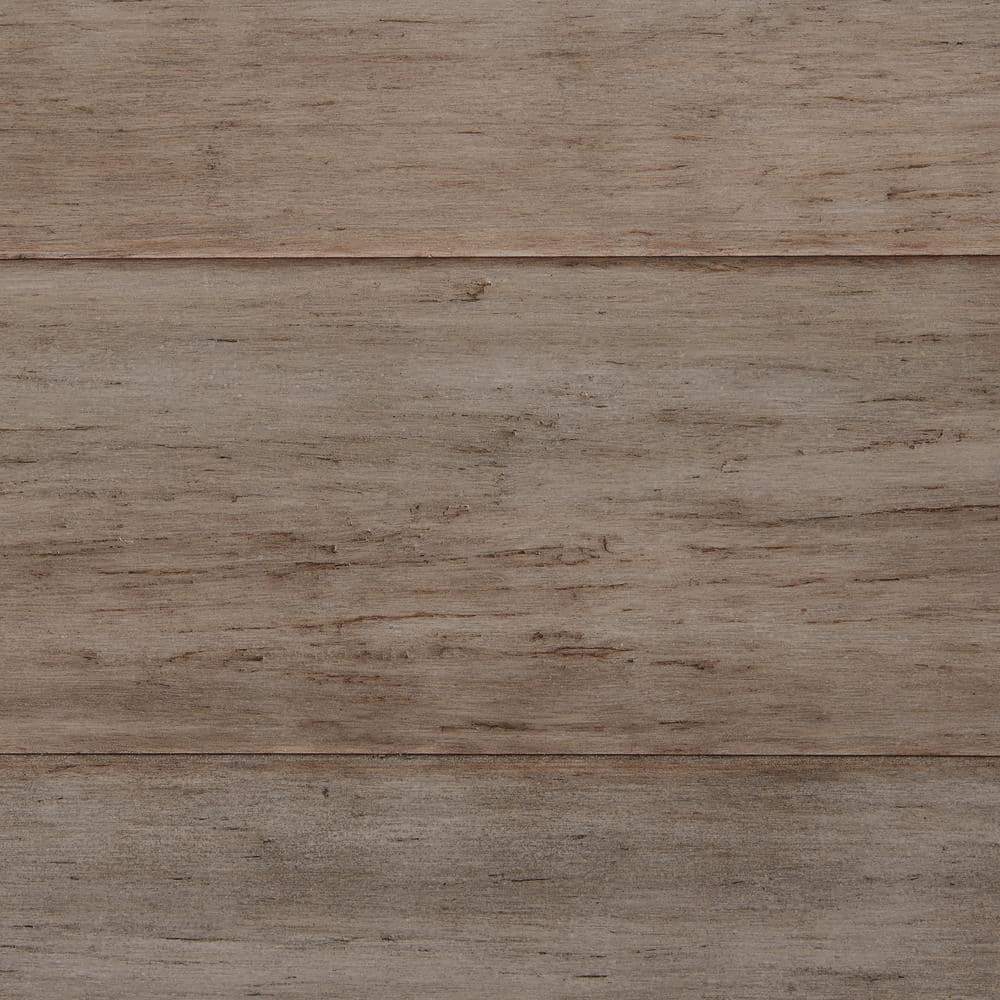 Home Decorators Collection Hand Scraped Strand Woven Earl Grey 3/8 in. T x 5-1/8 in. W x 36 in. L Engineered Click Bamboo Flooring, Light -  AM1502E