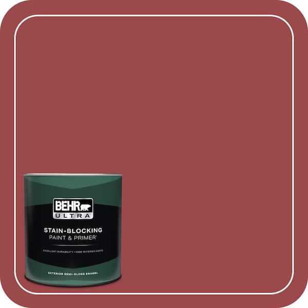 BEHR ULTRA 1 qt. #ECC-10-3 Holly Berry Semi-Gloss Enamel Exterior Paint & Primer