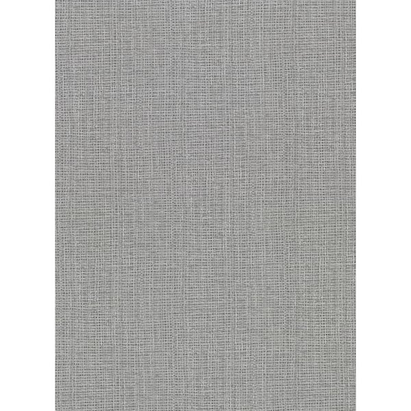 Warner Claremont Silver Faux Grasscloth Vinyl Strippable Roll (Covers 60.8 sq. ft.)