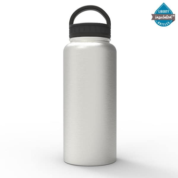 Liberty 32 oz. Iridescent Fog Gray Insulated Stainless Steel Water Bottle with D-Ring Lid
