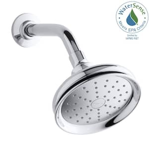 Fairfax 1-Spray Patterns 5.5 in. Round Wall Mount Fixed Shower Head in Polished Chrome