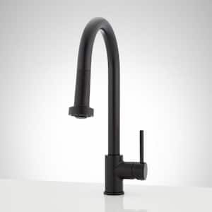 Ridgeway Single Handle Pull Down Sprayer Kitchen Faucet in Matte Black