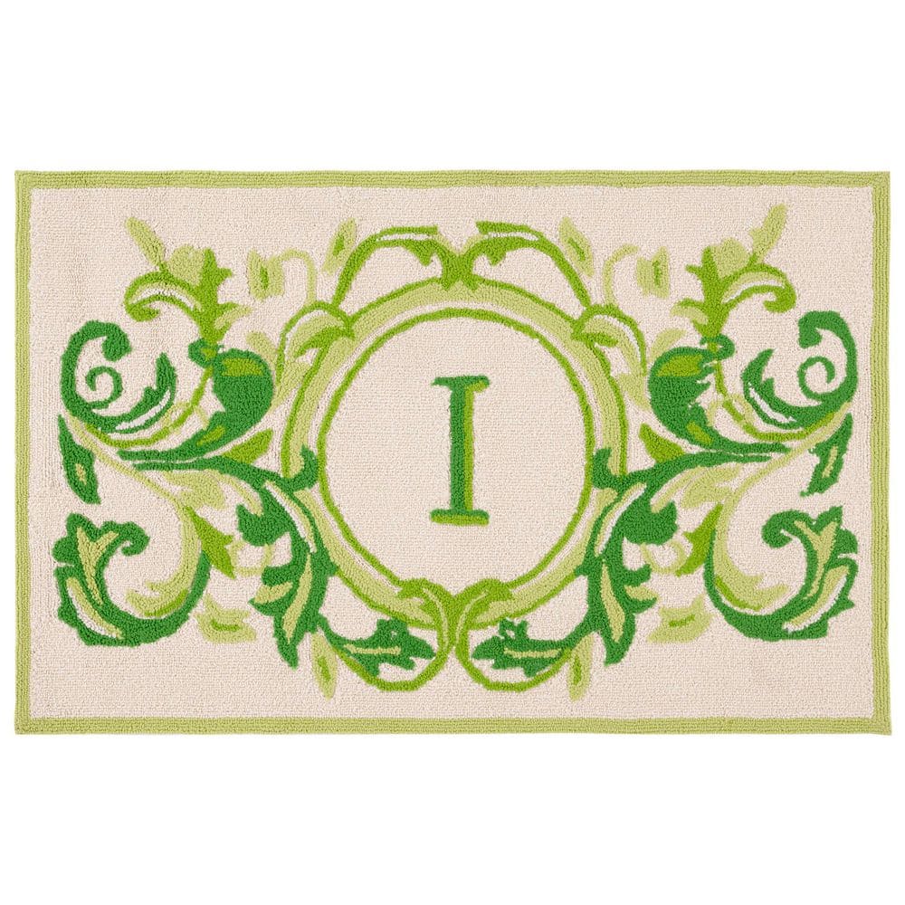 SAFAVIEH Monogram Beige/Green 3 ft. x 4 ft.
