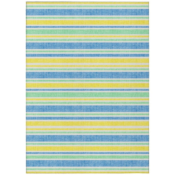 Addison Rugs Chantille ACN531 Yellow 10 ft. x 14 ft. Machine Washable Indoor/Outdoor Geometric Area Rug