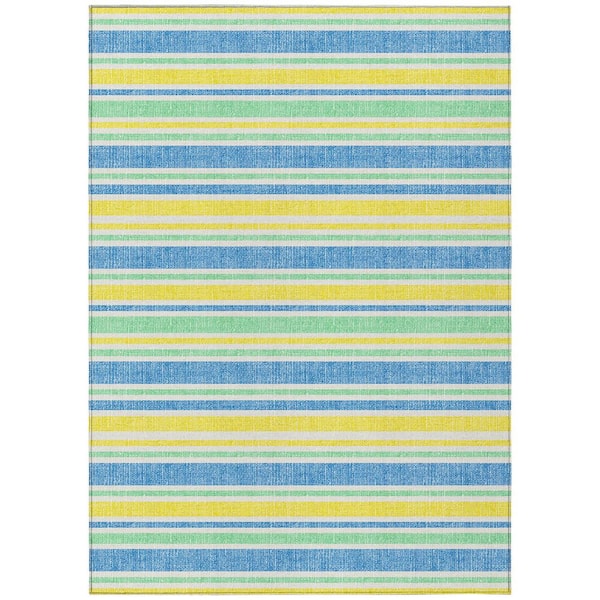 Chantille ACN531 Yellow 10 ft. x 14 ft. Machine Washable Indoor/Outdoor Geometric Area Rug