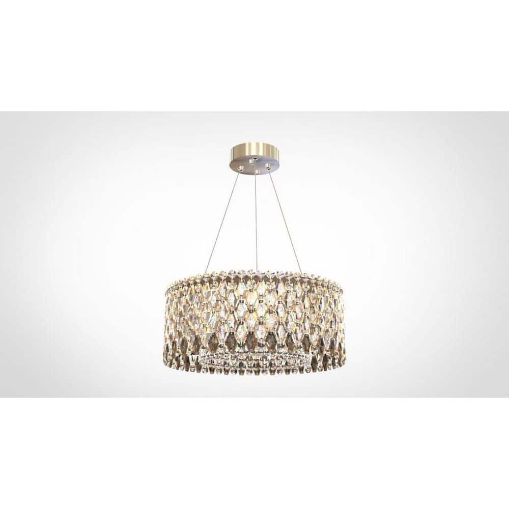 23.6 in. 16-Light Dimmable Integrated LED Black Chandelier for Foyer Entryway Lighting price history on PriceWatchPro