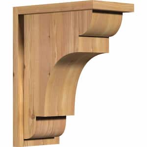 7-1/2 in. x 14 in. x 18 in. New Brighton Smooth Western Red Cedar Corbel with Backplate