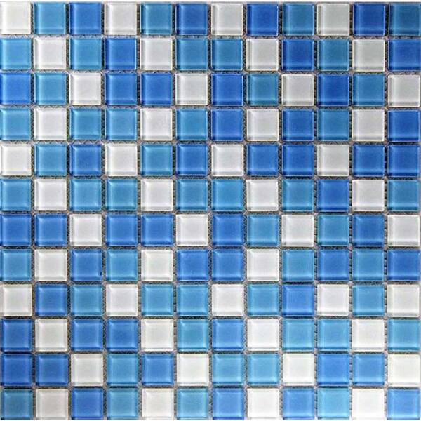 Epoch Architectural Surfaces Oceanz Atlantic Mosaic Glass Mesh Mounted Tile -3 in. x 3 in. Tile Sample-DISCONTINUED