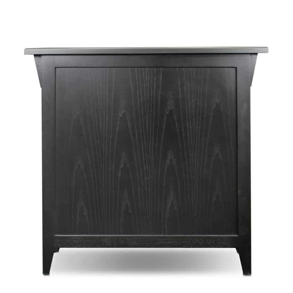 Mission Country 30" Black Freestanding Adjustable Shelf Cabinet
