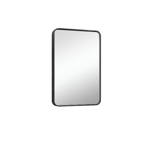 Cesicia 30 in. W x 40 in. H Rectangular Black Framed Wall Mount Bathroom Vanity Mirror Horizontal Vertical Hang
