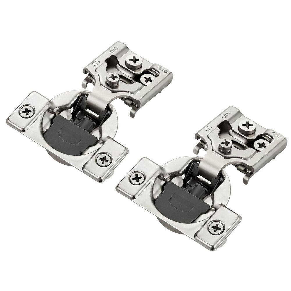 60-Pack Face Frame Cabinet Hinges 105° Overlay Soft Close Satin Nickel Stainless Steel Concealed Hidden price history on PriceWatchPro
