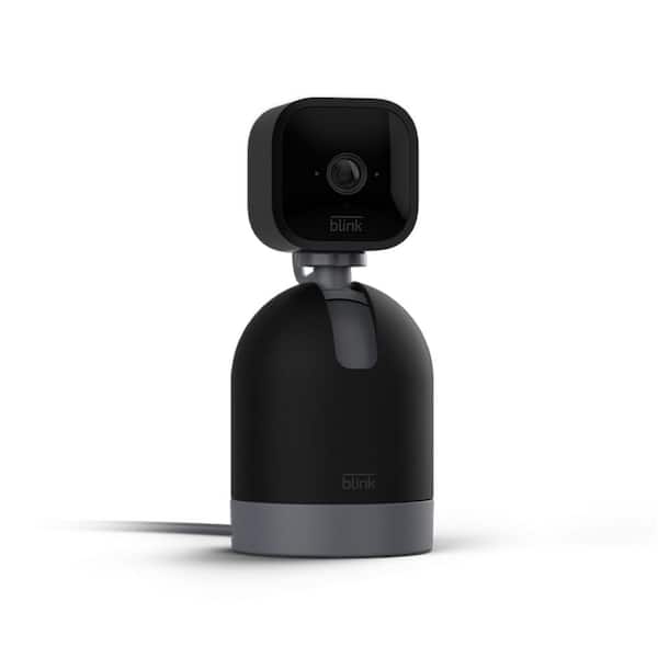 Blink Mini Pan Tilt Camera, Wired Indoor Black Rotating Plug In
