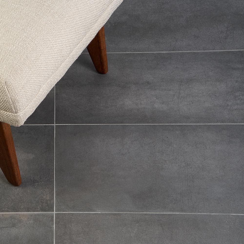 Forge Black Matte 12x24 Porcelain Floor and Wall Tile