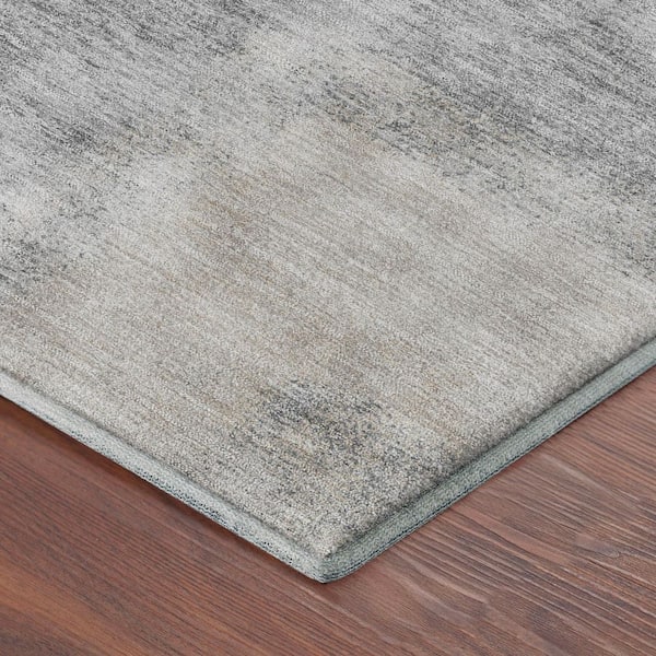 Mayfield Premium Machine Washable Abstract AMF2341 Taupe 2 ft. x 7 ft. Runner Rug