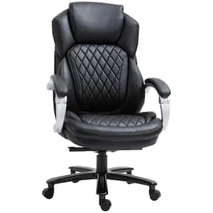Black, Big and Tall Executive Office Chair, Computer Desk Chair with High Back Diamond Stitching, Adjustable Height