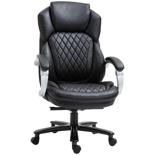 Vinsetto Black, Big and Tall Executive Office Chair, Computer Desk Chair with High Back Diamond Stitching, Adjustable Height
