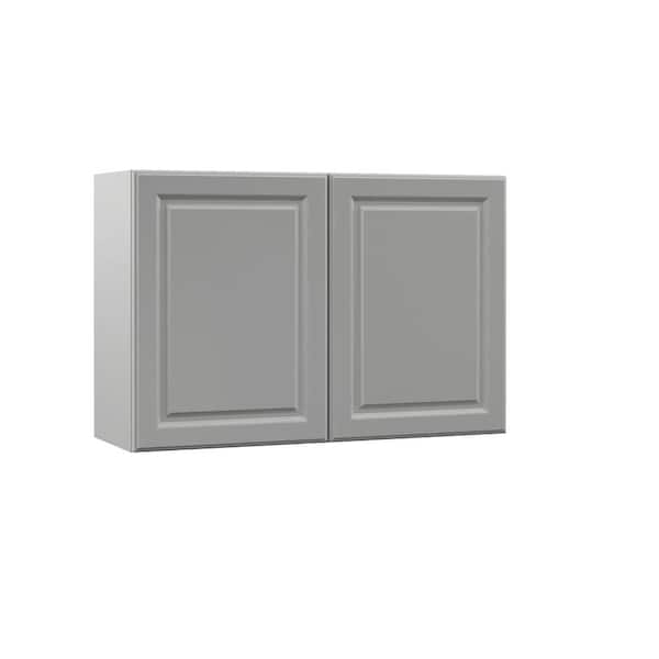 Designer Series Elgin Assembled 36x24x12 in. Wall Bridge Kitchen Cabinet in Heron Gray