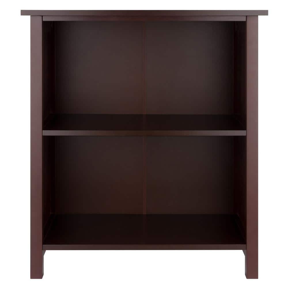 Transitional 3-Tier Medium Walnut Wooden Bookshelf for Kids