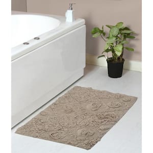Modesto Bath Rug 100% Cotton Bath Rug Set, Machine Wash, 21x34 in. Rectangle, Linen