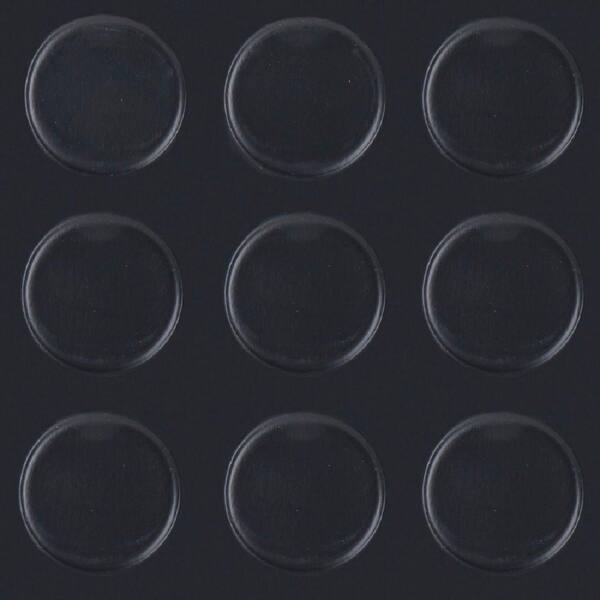 HDX Take Home Sample - Coin Midnight Black Vinyl Universal Flooring - 8 in. x 10 in.