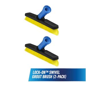 Lock-On Swivel Grout Brush (2-Pack)