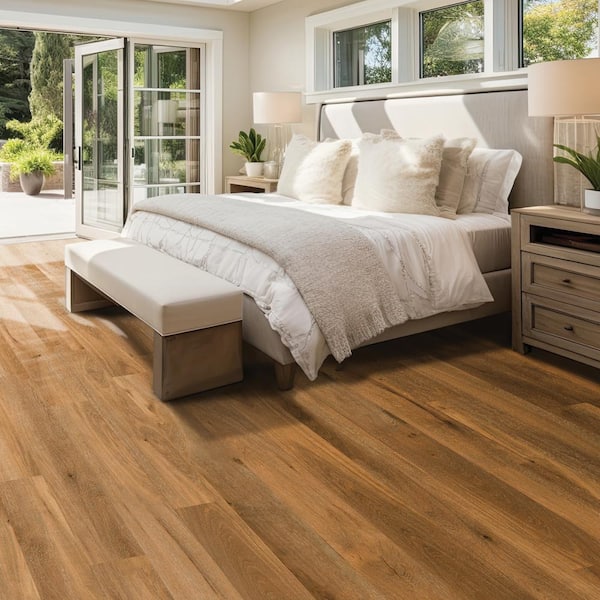 Molten Honey Oak 28 MIL x 7.76 in. W x 60 in. L Click-Lock Waterproof Luxury Vinyl Plank Flooring (25.87 sq.