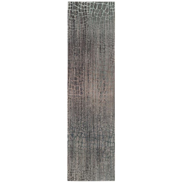 Valencia Gray/Multi 2 ft. x 6 ft. Geometric Runner Rug