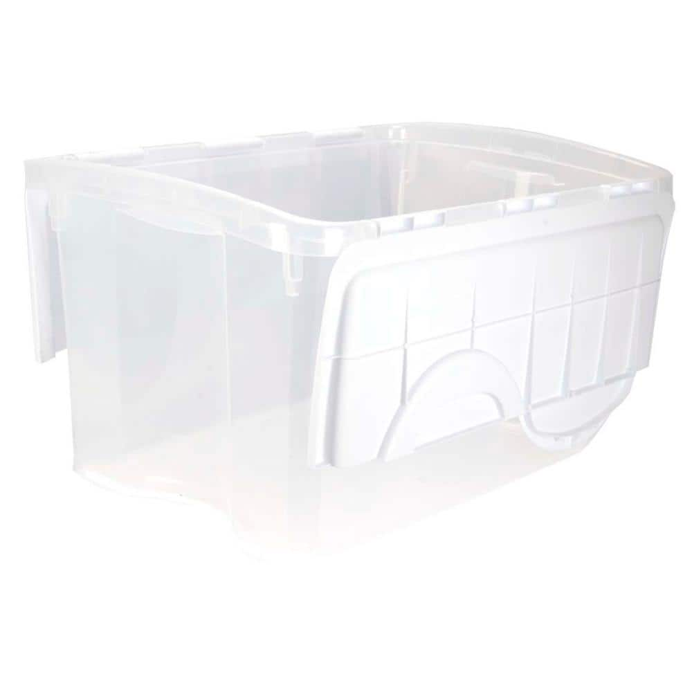 Sterilite 1914 Single 48 Quart Hinged Lid Storage Box Tote Container (18 Pack)