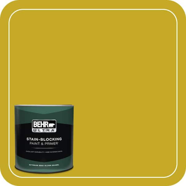 BEHR ULTRA 1 qt. Home Decorators Collection #HDC-MD-03 Citronette Semi-Gloss Enamel Exterior Paint & Primer