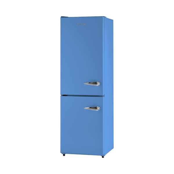 iio 11 cu. ft. Retro Frost Free Bottom Freezer Refrigerator in Light Blue, ENERGY STAR (Left Hinge)
